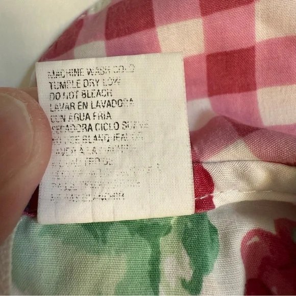 Little Precious Floral and Gingham Puff Sleeve Dress bows vintage size 3T girls - Picture 9 of 13